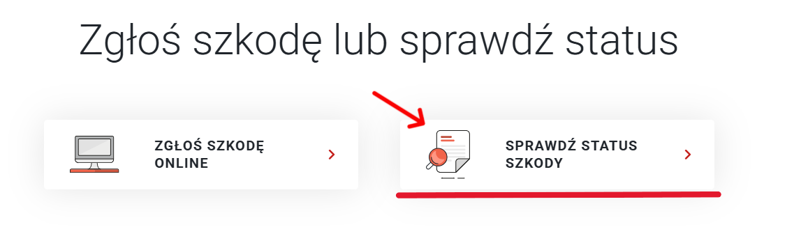 generali zgłoszenie szkody - sprawdzenie statusu