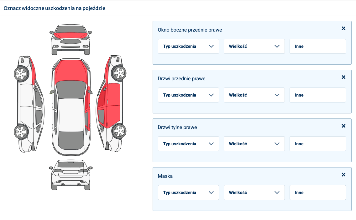 zgłoszenie szkody warta uszkodzenie auta