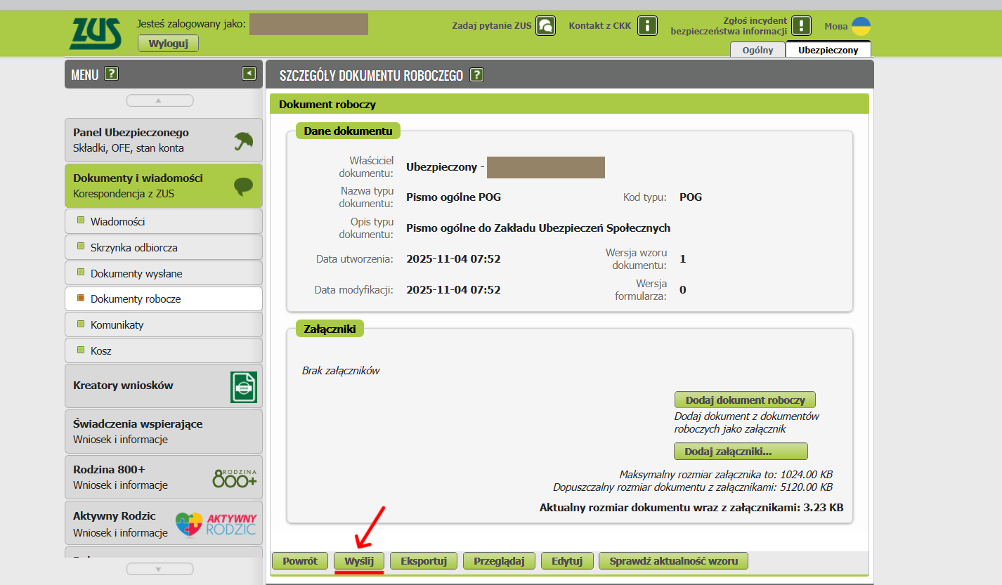 kopia decyzji o przyznaniu emerytury powszechnej